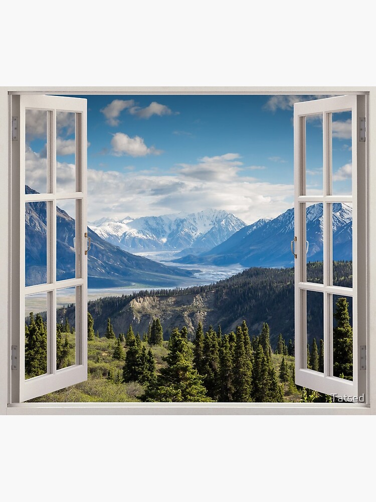 Disover Mountain Range View From Your Window Premium Matte Vertical Poster