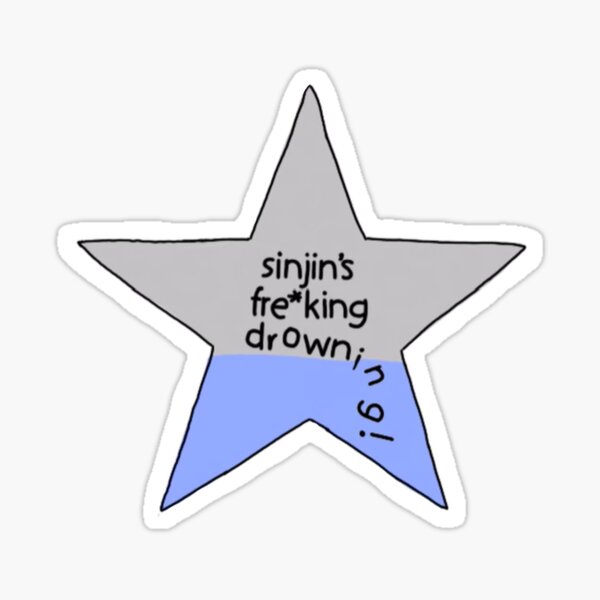 Sinjin Drowning Sticker Sticker
