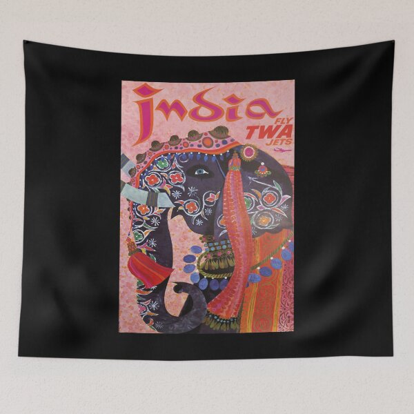 Item preview, India retro poster designed and sold by CorasPosters.