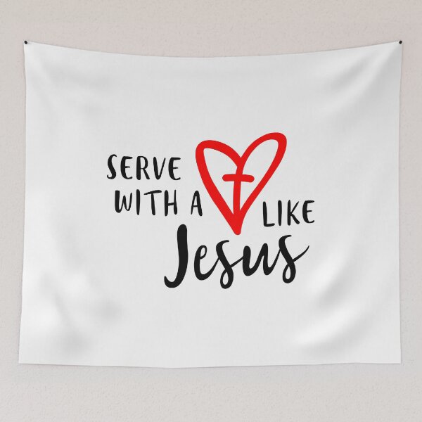 Item preview, serve with a heart like a jesus designed and sold by PUNCH ME IN SHOP.