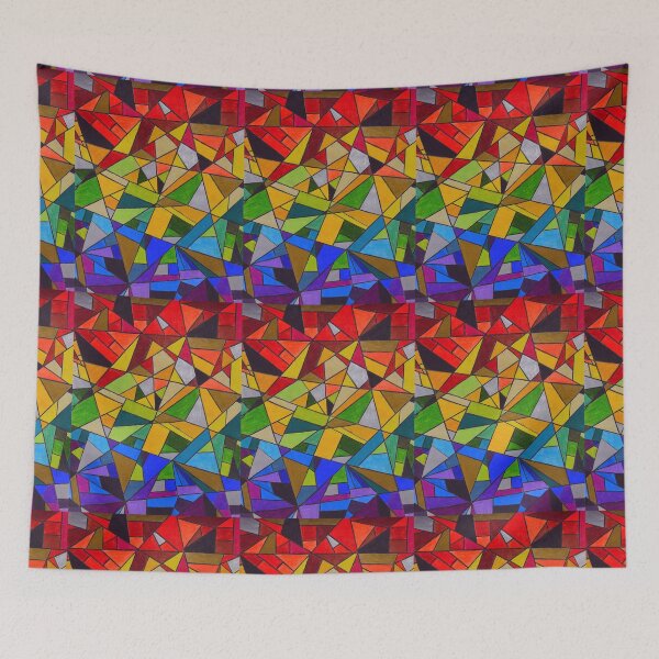 Item preview, Rainbow Geometric Art, Abstract Art, Stained Glass designed and sold by Midsummer1942.