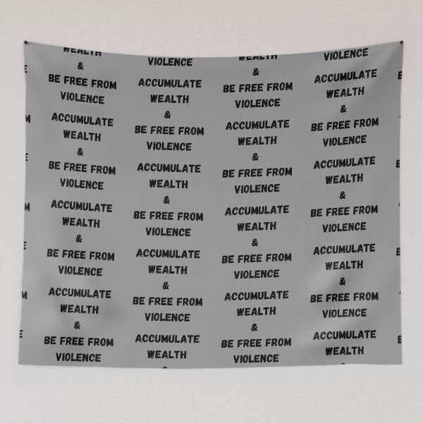 Item preview, ACCUMULATE WEALTH AND BE VIOLENCE FREE (Final Presidential Debate 2020) designed and sold by LiveAndGlow.