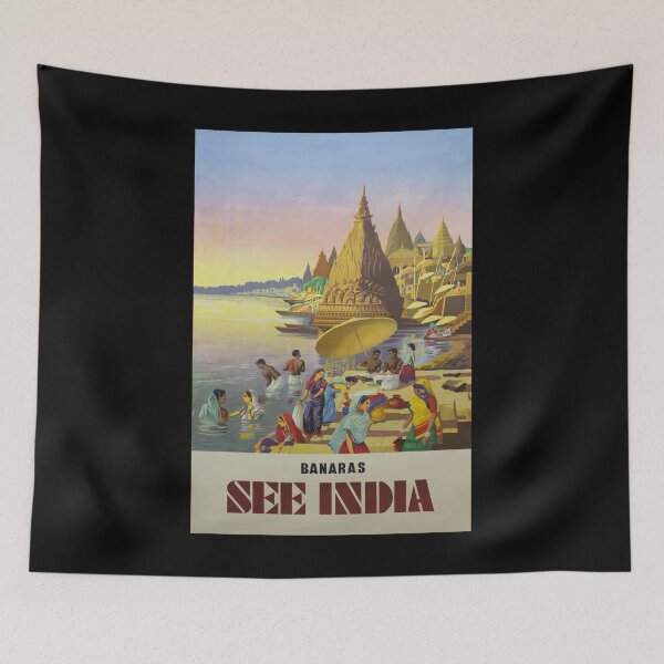 Item preview, See India retro poster designed and sold by CorasPosters.