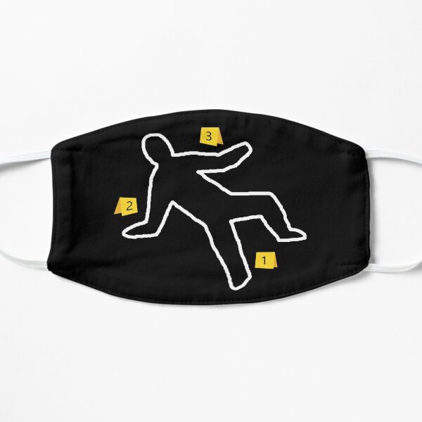 Crime Scene Evidence Markers Flat Mask