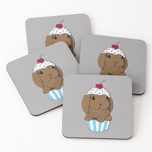 Item preview,  Bunny Cupcake- Chocolate- Gray designed and sold by mochinumnums.