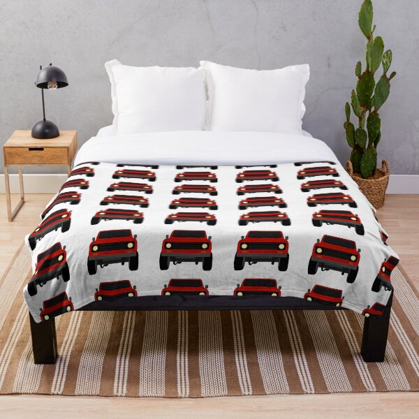 Red International Scout Black Grille Throw Blanket