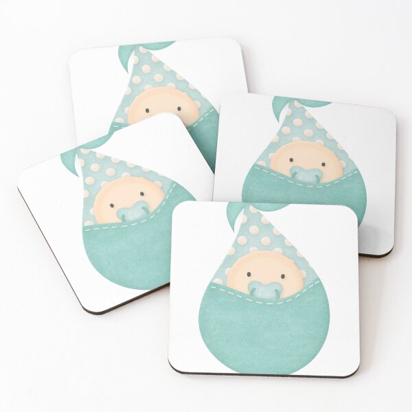 Item preview, Baby in teal sleep sack, Baby shower Infant Boy designed and sold by Bashar-Design.