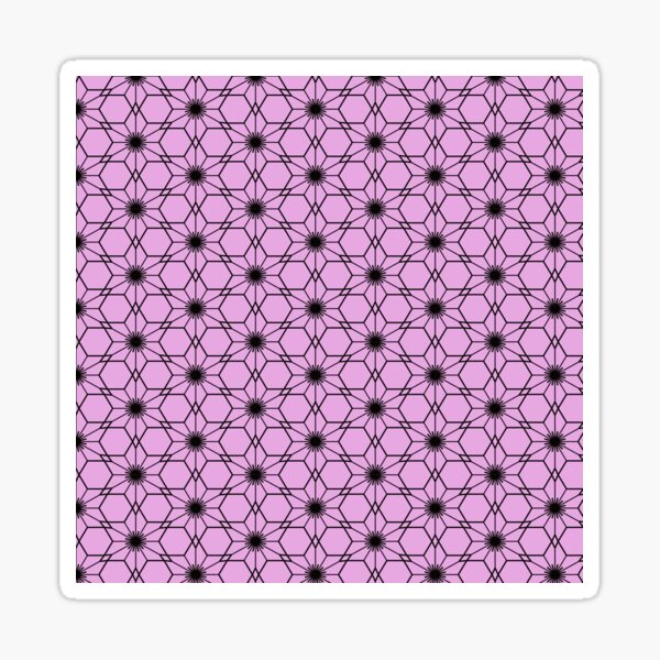 Japanese traditional pattern :: Sakurawari (Cherry blossom cut) Pink Sticker
