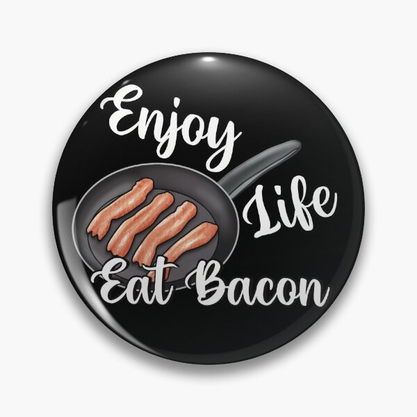 Item preview, Script Enjoy Life Eat Bacon Frying Pan designed and sold by zealology.