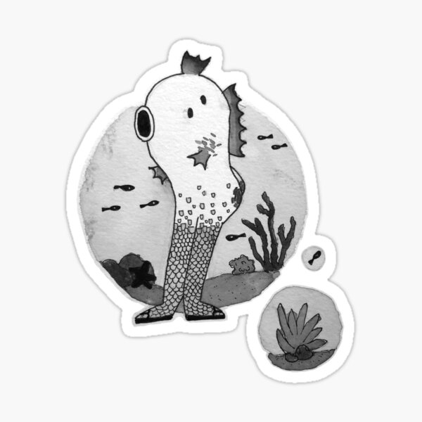 Reverse Mermaid Sticker