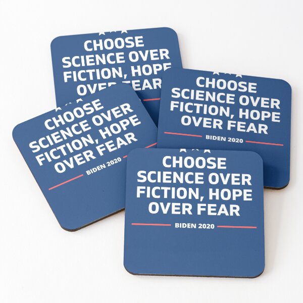 Item preview, We Choose Science over Fiction Hope over Fear Joe Biden quote designed and sold by milkasweet.