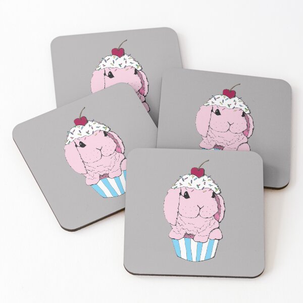 Item preview,  Bunny Cupcake- Strawberry- Gray designed and sold by mochinumnums.