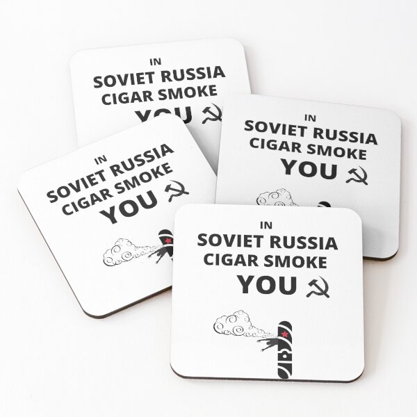Aperçu de l'œuvre En Russie soviétique, le cigare vous fume créée et vendue par Millenial Designs.