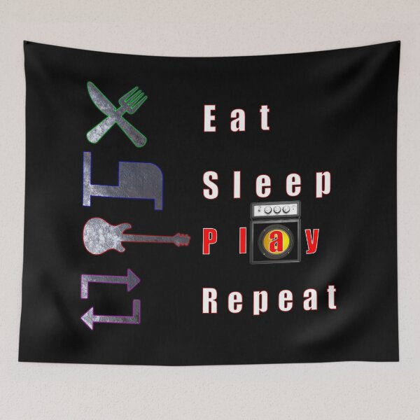 Item preview, Eat. Sleep. Play. Repeat. designed and sold by Rockergandalf.