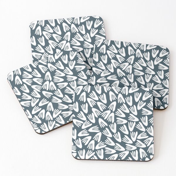 Item preview, Papier Découpé Modern Abstract Cutout Pattern in White and Evening Teal designed and sold by kierkegaard.