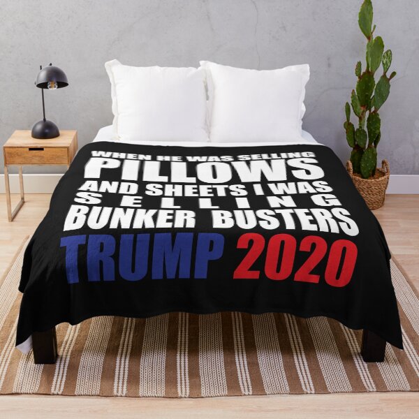 Item preview, WHEN HE WAS SELLING PILLOWS AND SHEETS I WAS SELLING BUNKER BUSTERS ANTI-BIDEN PRO TRUMP T-SHIRT designed and sold by bigerdan.