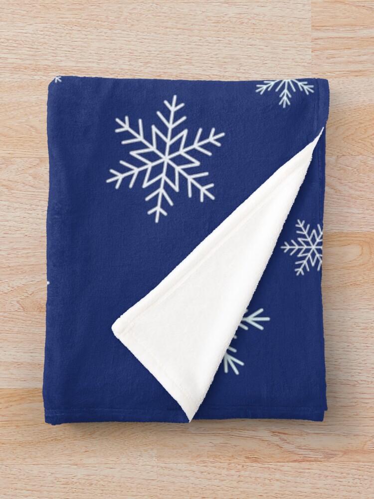 "Blue Christmas Snowflake Pattern" Throw Blanket for Sale by LadyLilac