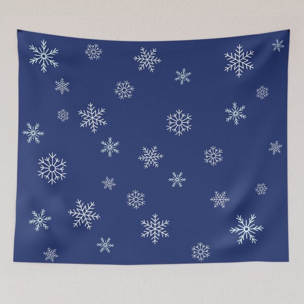 Artikelvorschau, Blaues Weihnachtsschneeflockenmuster entworfen und verkauft von Lady-Lilac.