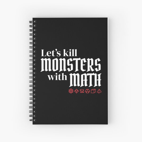 Aperçu de l'œuvre Tuons des monstres avec des dés mathématiques Dnd créée et vendue par DnlDesigns.