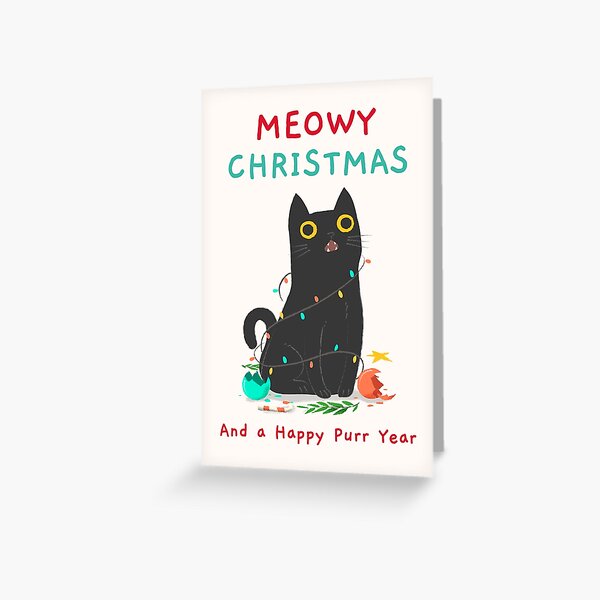 Meowy Christmas Greeting Card
