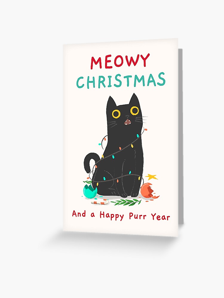 Meowy christmas deals card