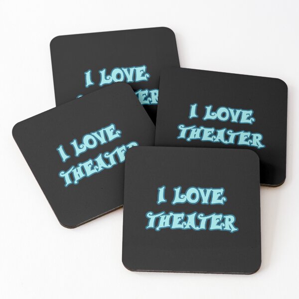 Item preview, I Love Theater blue gift designed and sold by Stageystuff.