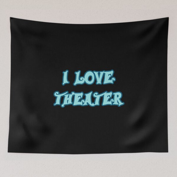 Item preview, I Love Theater blue gift designed and sold by Stageystuff.