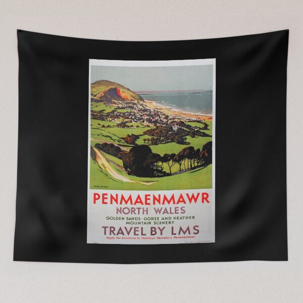 Item preview, Penmaenmawr retro poster designed and sold by CorasPosters.