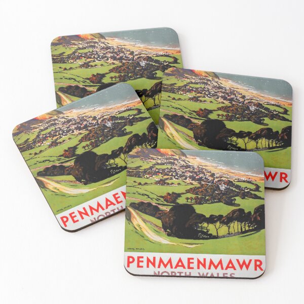 Item preview, Penmaenmawr retro poster designed and sold by CorasPosters.