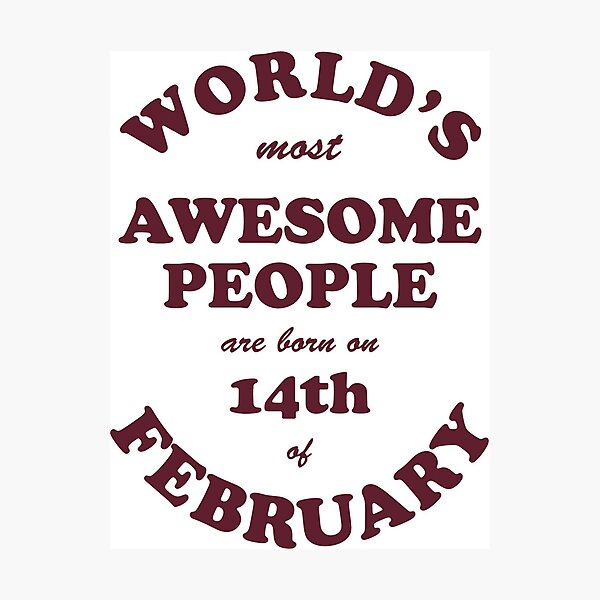 Item preview, Awesome People are born on 14th of February designed and sold by beloknet.