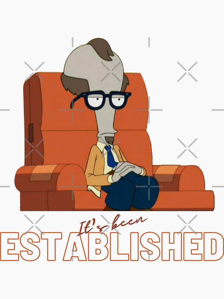 Thumbnail 3 of 3, Sticker, Roger American Dad It's Been Established designed and sold by emotionpotion.