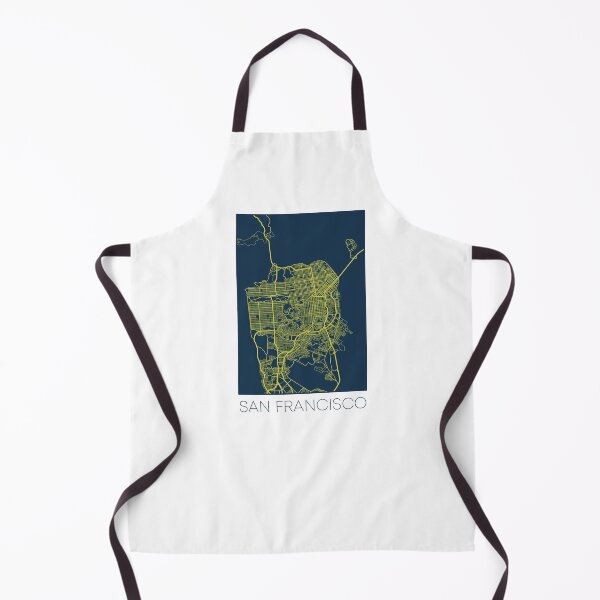 Item preview, San Francisco Street Map Yellow and Blue designed and sold by HelloGentry.