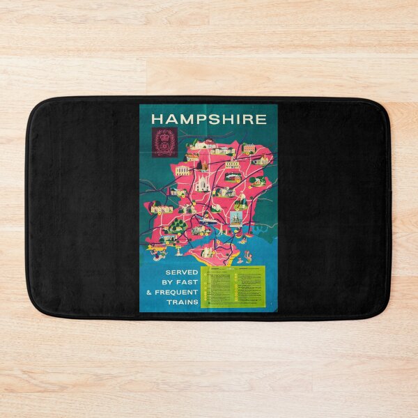 Item preview, Hampshire retro poster designed and sold by CorasPosters.