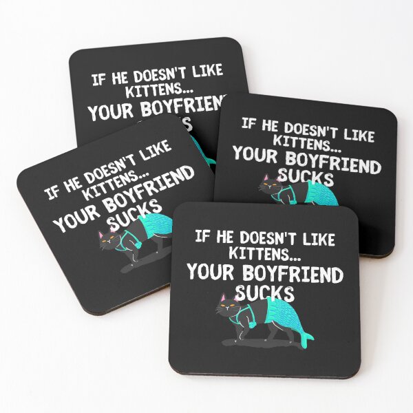Item preview, Your Boyfriend Sucks – Complicated Relationship Black Mermaid Kittens designed and sold by The Green Corner.