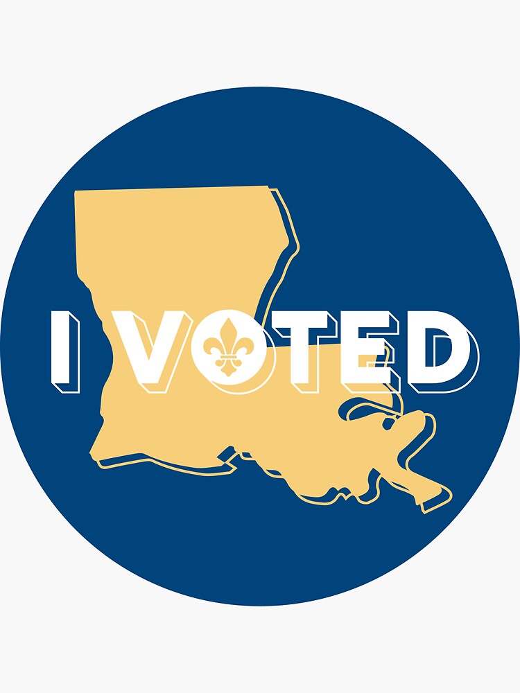 "I Voted Louisiana" Sticker for Sale by presprints Redbubble