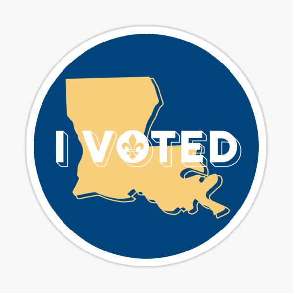 "I Voted Louisiana" Sticker for Sale by presprints Redbubble