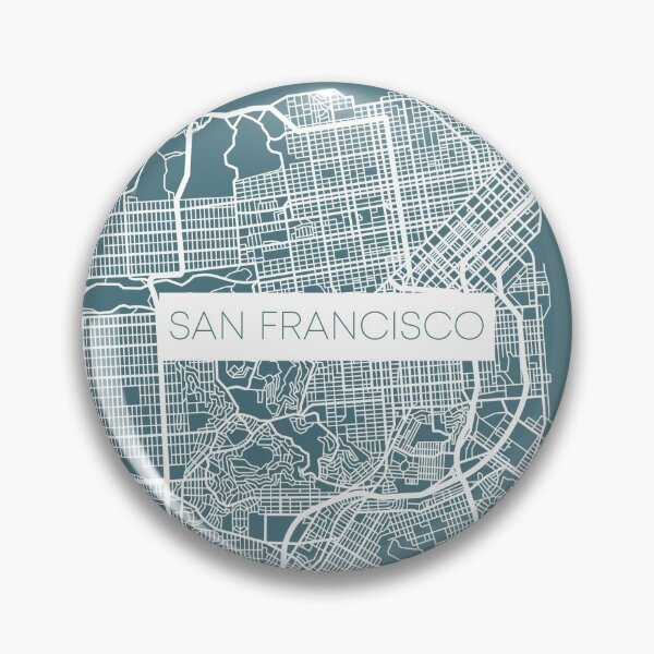Artikelvorschau, San Francisco Straßenkarte Weiß und Blau entworfen und verkauft von HelloGentry.