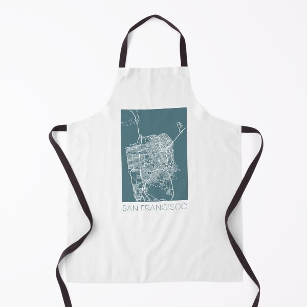 Item preview, San Francisco Street Map White and Blue designed and sold by HelloGentry.