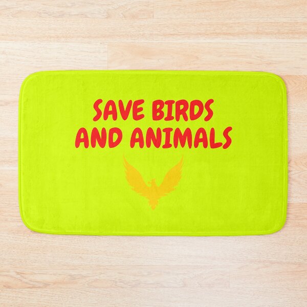 Item preview, SAVE BIRDS AND ANIMALS (GOLDEN BIRD, RED TEXT) designed and sold by mind-illusions.