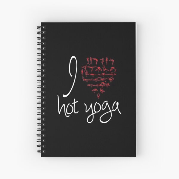 I love Hot Yoga (Love Heart with Bikram Postures) (White/White