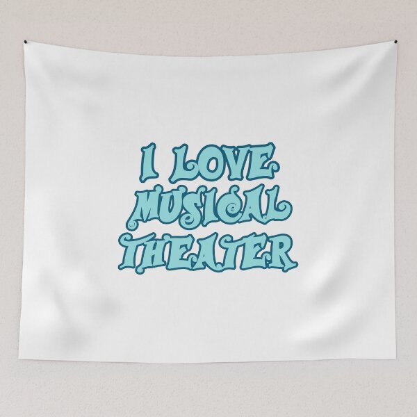 Item preview, I Love Musical Theater blue gift designed and sold by Stageystuff.
