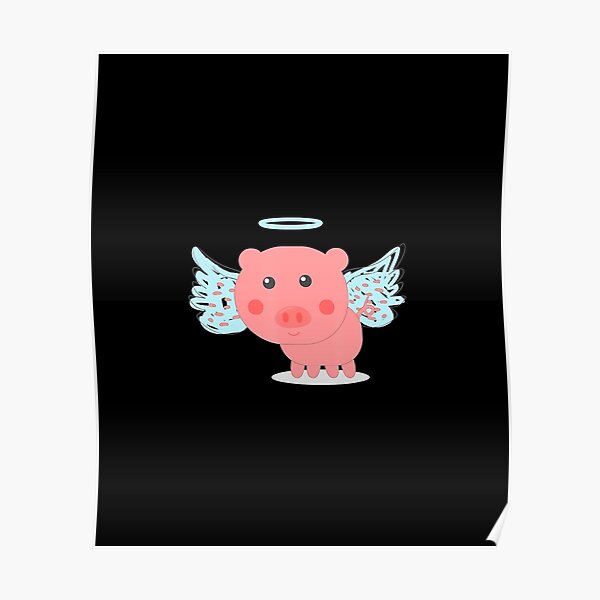 Angel Piggy Posters Redbubble - piggy roblox characters angel