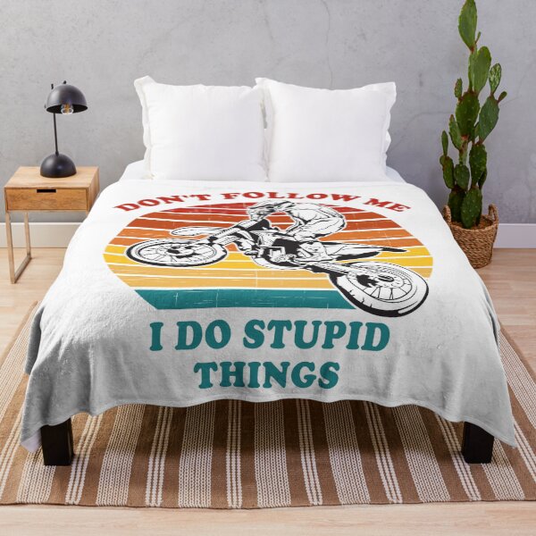 Item preview, Don't Follow Me I Do Stupid Things Dirt Bike Motocross Vintage designed and sold by fourstripes.