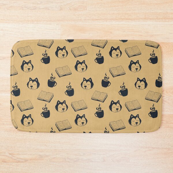 Item preview, Dogs books and coffee pattern and sticker pack designed and sold by JokeGysen.
