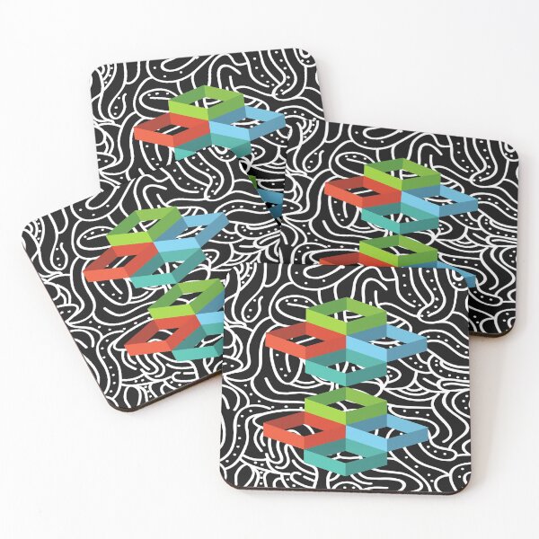 Item preview, Squiggles with Geometrics - a striking design - modern and fun.. designed and sold by JOHNC1.