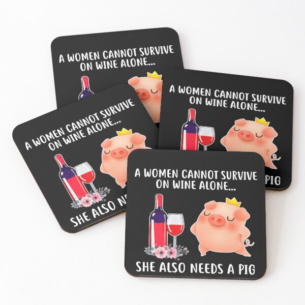 Item preview, Cant Survive On Wine Alone She Needs Pig T-shirt designed and sold by GrahamWalsh.