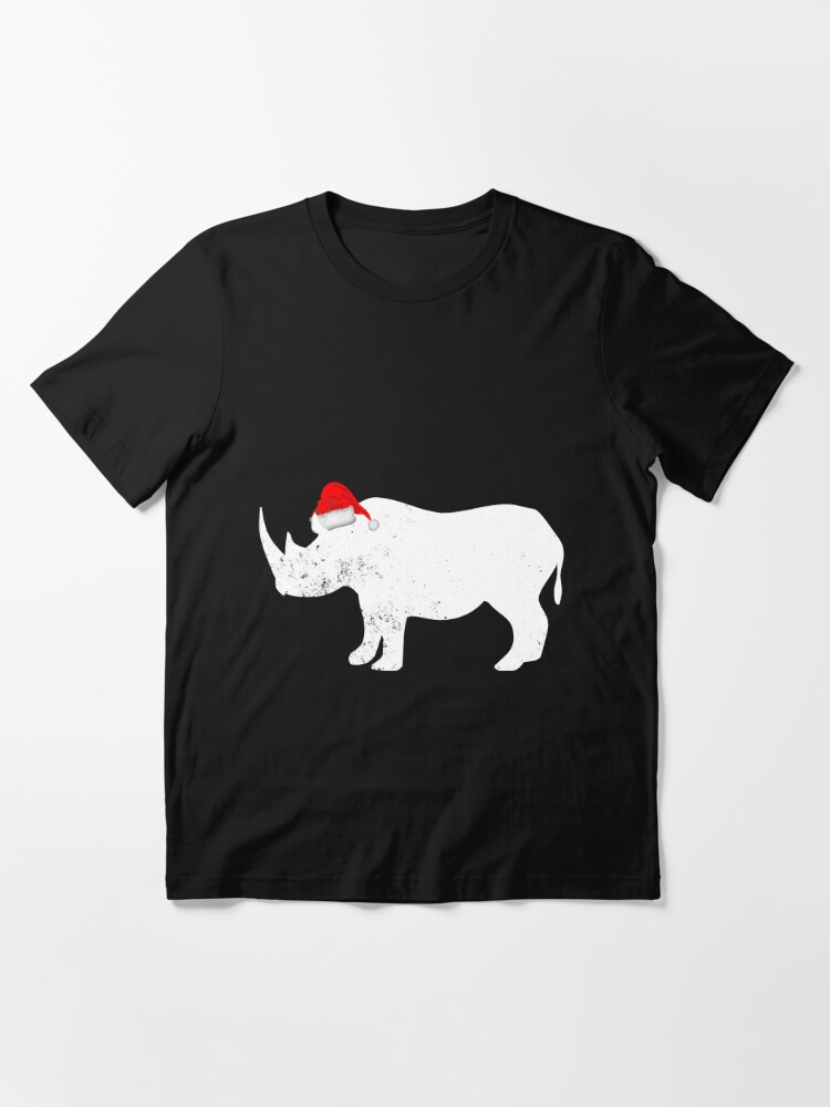 Christmas Pajama Shirt - Rhino Rhinoceros Santa Hat Essential T-Shirt for  Sale by GrahamWalsh
