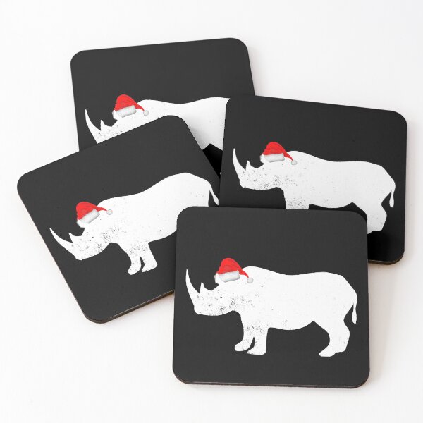 Artikelvorschau, Weihnachtspyjama-Shirt - Nashorn-Nashorn-Weihnachtsmütze entworfen und verkauft von GrahamWalsh.