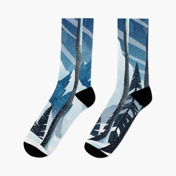 Item preview, Winter landscape snow forest mountains designed and sold by linhkaphung.