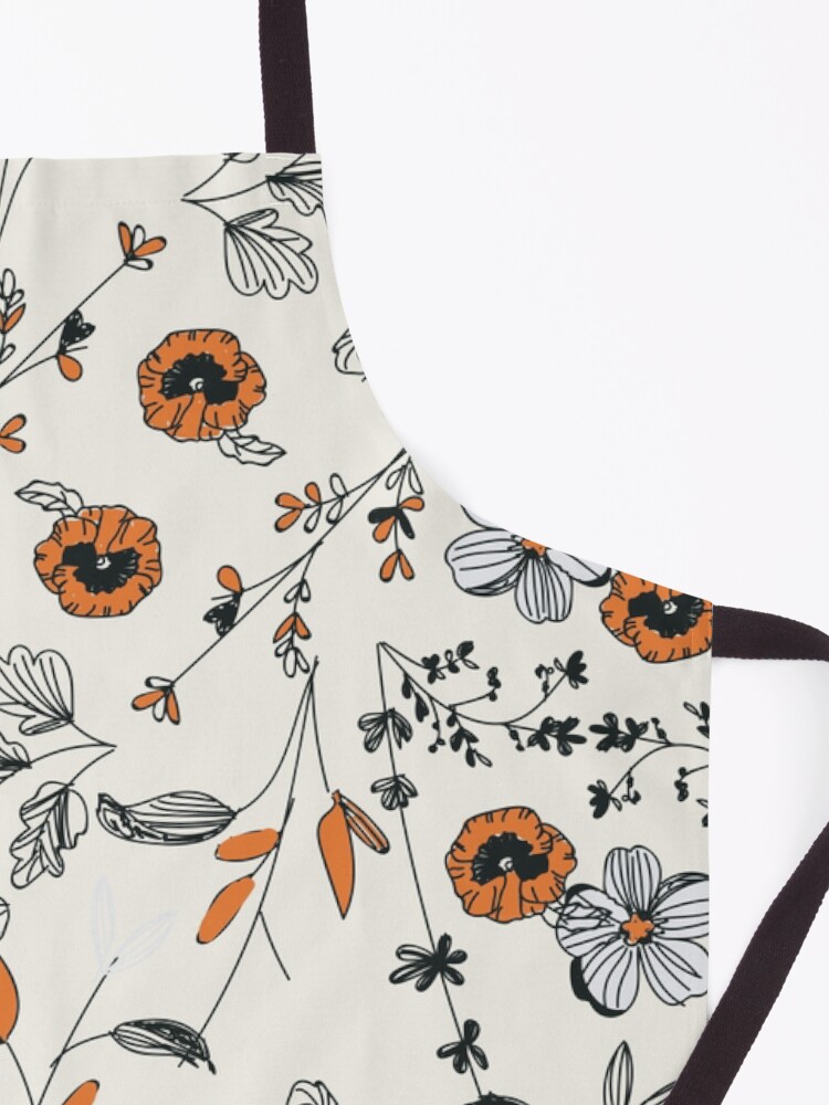 Alternate view of Orange Flower Pattern Apron